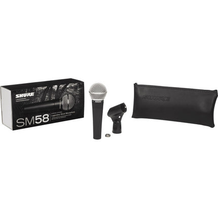 Shure SM58 y SM57 Micrófonos Dinámicos 6 XLR Cables Estuche para 12 Mics