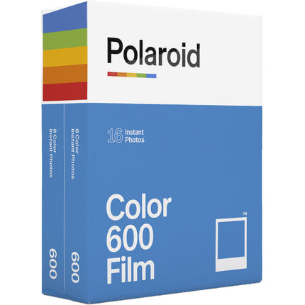 Polaroid Color 600 película instantánea doble pack 16 exposiciones ISO 640 3.1x3.1 pulgadas