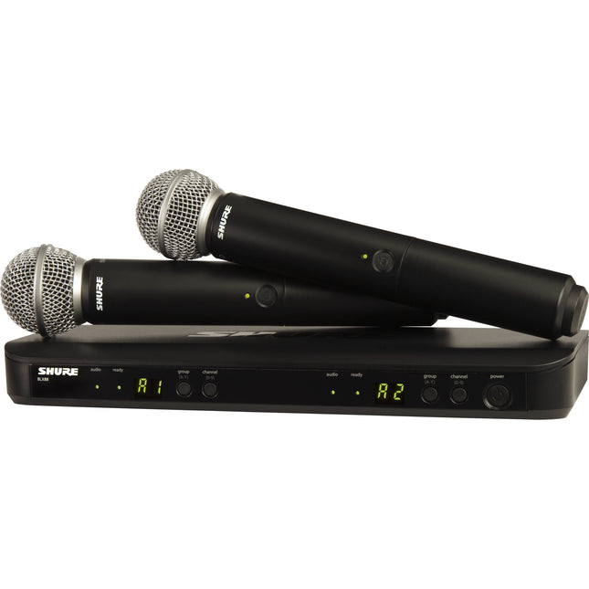Shure BLX288/SM58 Sistema de Micrófono Inalámbrico Dual 14 Horas Batería