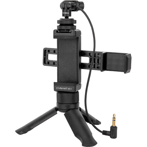 Comica Audio CVM-MT-K1 Micrófono Estéreo para Cámara Rotación 180° con Kit para Smartphone DJI Osmo Pocket