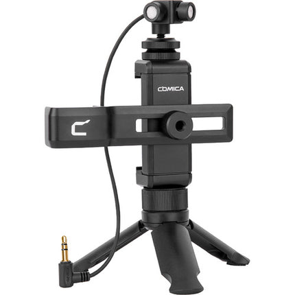 Comica Audio CVM-MT-K1 Micrófono Estéreo para Cámara Rotación 180° con Kit para Smartphone DJI Osmo Pocket