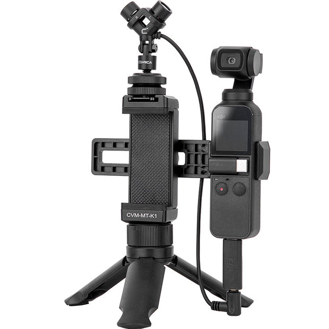 Comica Audio CVM-MT-K1 Micrófono Estéreo para Cámara Rotación 180° con Kit para Smartphone DJI Osmo Pocket