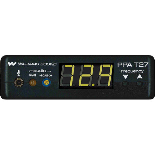 Williams Sound PPA-T27 Transmisor FM Base Compacto Alcance 152m Entradas RCA Tunable 72.1-75.9 MHz