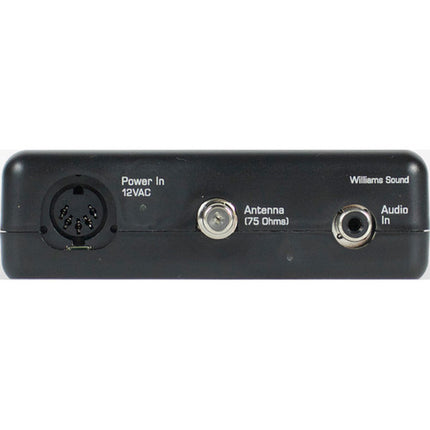 Williams Sound PPA-T27 Transmisor FM Base Compacto Alcance 152m Entradas RCA Tunable 72.1-75.9 MHz