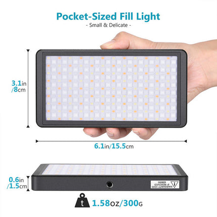 SOONWELL P9 12W RGB Luz Led de Bolsillo 2500-9000K con Mini Trípode y Funda