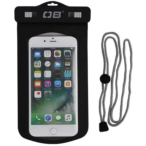 OverBoard Funda Impermeable Grande para Teléfono Negro Submersible 19' con Clip y Cordón