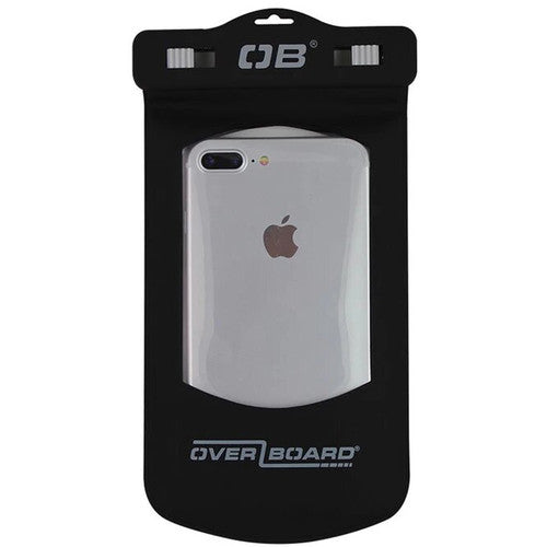 OverBoard Funda Impermeable Grande para Teléfono Negro Submersible 19' con Clip y Cordón