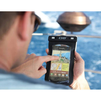 OverBoard Funda Impermeable Grande para Teléfono Negro Submersible 19' con Clip y Cordón