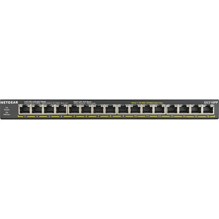 Netgear GS316PP Switch no gestionado 16 puertos Gigabit PoE+ con montaje en pared