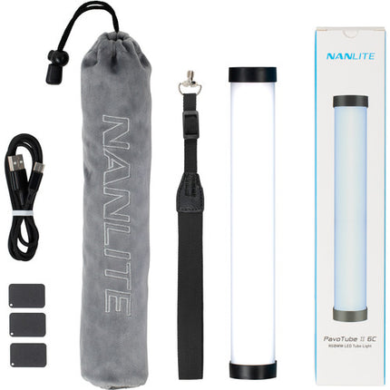 Nanlite PavoTube II 6C Luz LED RGB 10" con Mini Trípode y Batería USB