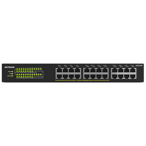 Netgear GS324P Switch No Gestionado 24 Puertos Gigabit 16 PoE+ 48 Gb/s