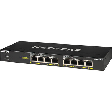 Netgear GS308PP Conmutador 8 Puertos Gigabit PoE+ No Administrado 16Gbps