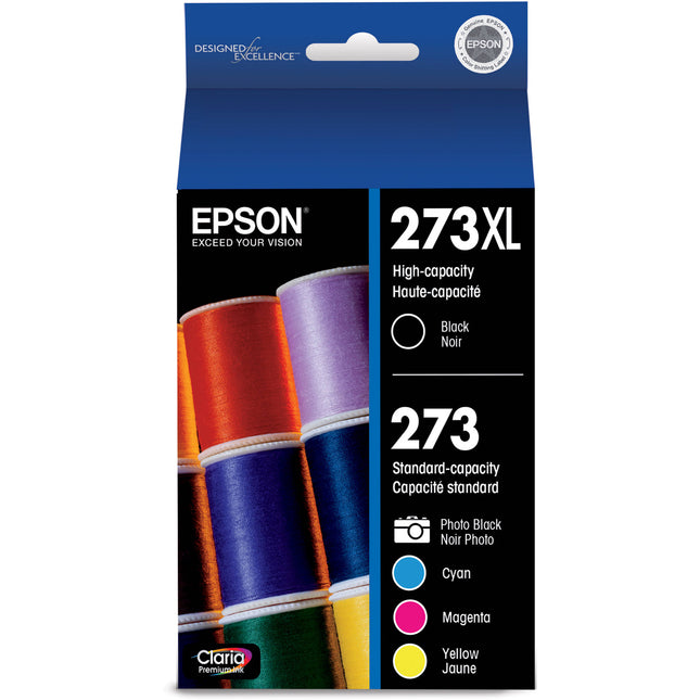 Cartuchos de Tinta Epson 273XL 273 Negro Alta Capacidad y Color 5-Pack