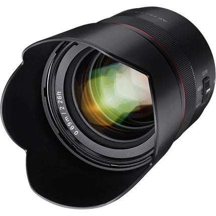 Samyang AF 75mm f/1.8 FE objetivo para Sony E apertura f/1.8 a f/22 enfoque STM