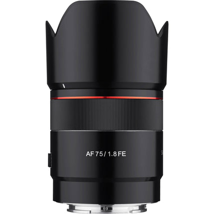 Samyang AF 75mm f/1.8 FE objetivo para Sony E apertura f/1.8 a f/22 enfoque STM
