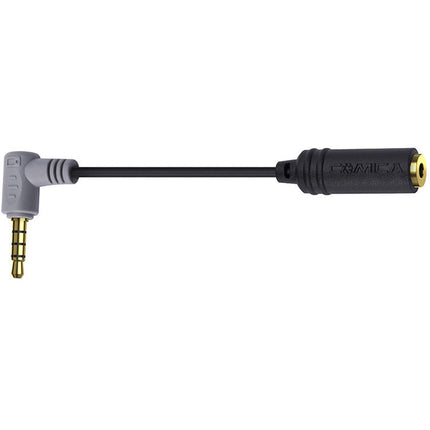 Comica Audio CVM-SPX Cable Adaptador 3.5mm TRS a TRRS Ángulo Recto 11.4cm
