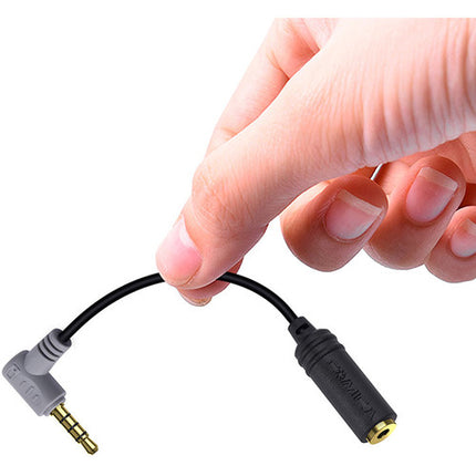 Comica Audio CVM-SPX Cable Adaptador 3.5mm TRS a TRRS Ángulo Recto 11.4cm