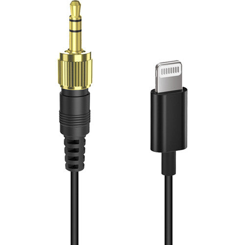 Comica Audio Cable Adaptador Locking 3.5mm TRS a Lightning 45 cm iPhone