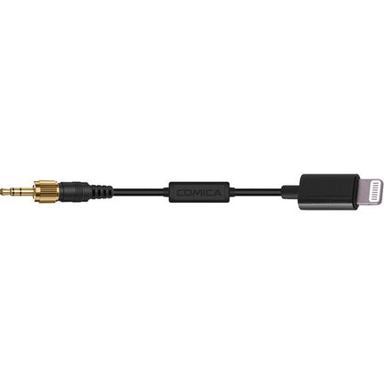 Comica Audio Cable Adaptador Locking 3.5mm TRS a Lightning 45 cm iPhone