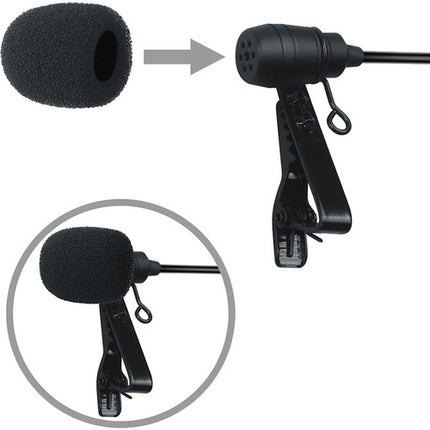 Comica Audio CVM-D02 Micrófonos Lavalier Omnidireccionales Duales 6m Cable Filtro Antiviento