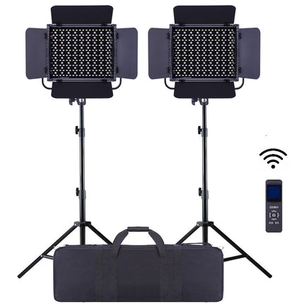 CamBee Professional RGB 600 Panel Kit de Iluminación con 2 Luces 6.56' Tripiés y Control Remoto