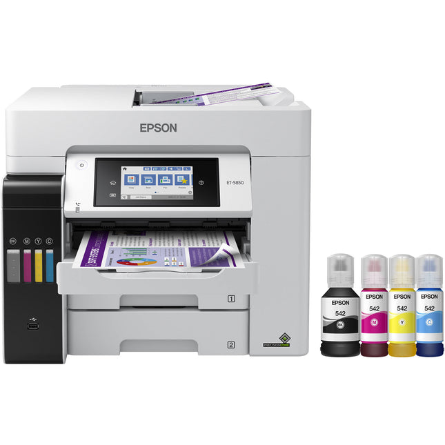Epson EcoTank Pro ET-5850 Impresora multifuncional Supertank 4800x1200 dpi 2x250 hojas Wi-Fi Ethernet