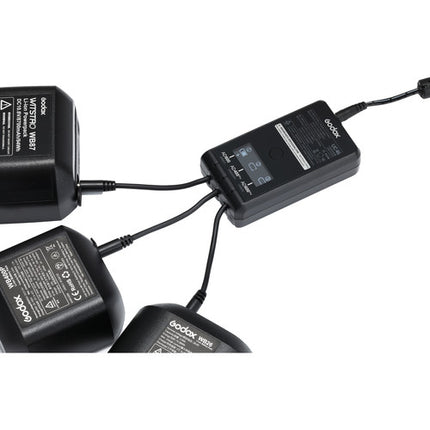 Godox UC46 Cargador USB para Baterías WB400P WB87 WB26 carga 3 simultánea