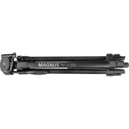 Magnus PV-3330G Trípode para foto y video altura máx 66.7 pulg con adaptador smartphone y soporte GoPro