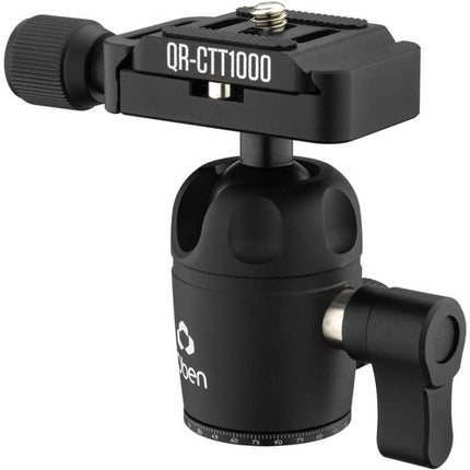Oben MBH-11 Mini Cabezal de Bola Dual Acción Capacidad 11 lb Altura 2.9" con Placa de Liberación Rápida estilo Arca