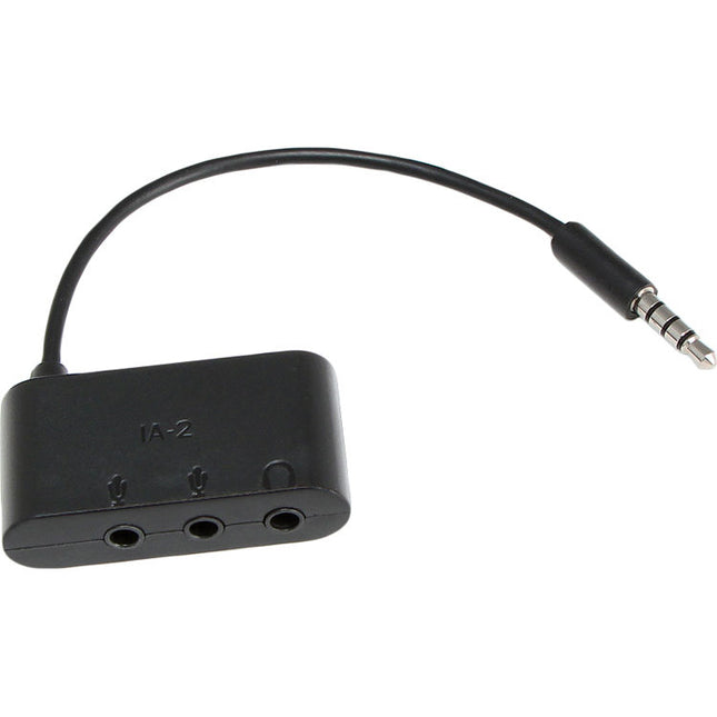 Voice Technologies IA-2 Adaptador para Smartphone con 2 Micrófonos Lav y Salida TRS