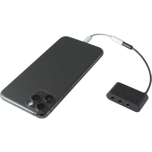 Voice Technologies IA-2 Adaptador para Smartphone con 2 Micrófonos Lav y Salida TRS