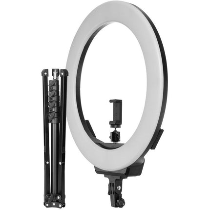 Fovitec Bi-Color LED 19 Ring Light luz anular 3200-6500K y soporte 6.25'