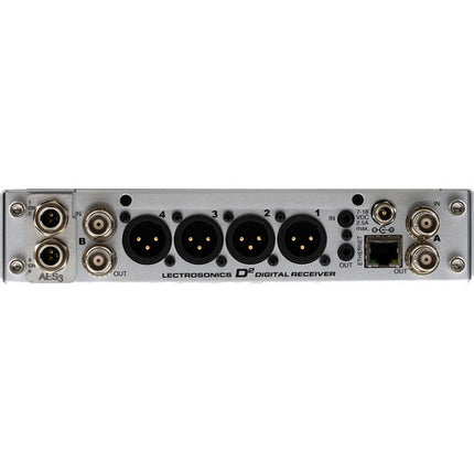 Lectrosonics DSQD/AES3 receptor inalámbrico digital 4 canales salida AES3 138 MHz rango tunning