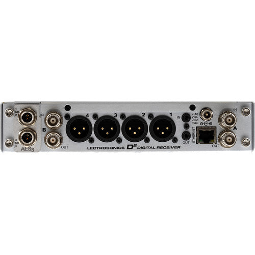 Lectrosonics DSQD/AES3 receptor inalámbrico digital 4 canales salida AES3 138 MHz rango tunning