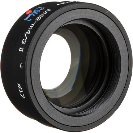 KIPON Baveyes 0.7x Mark 2 Adaptador de Montura para Lentes M42 a Micro Cuatro Tercios Metal compacto y enfoque infinito