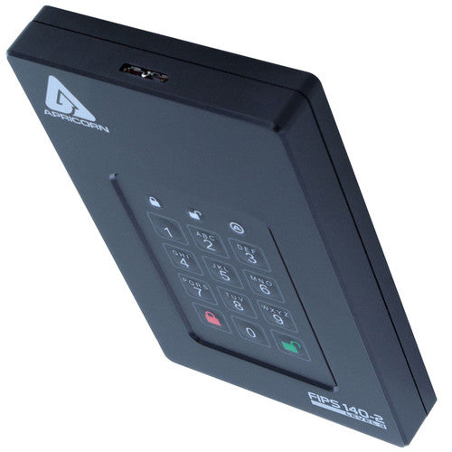 Apricorn 500GB Aegis Fortress L3 Disco Duro Portátil Encriptado FIPS 140-2 nivel 3 con USB 3.0 y teclado PIN