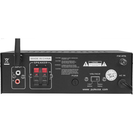 Pyle Pro PCAU46BA Receptor de Audio Estéreo Bluetooth 120W RCA Aux USB
