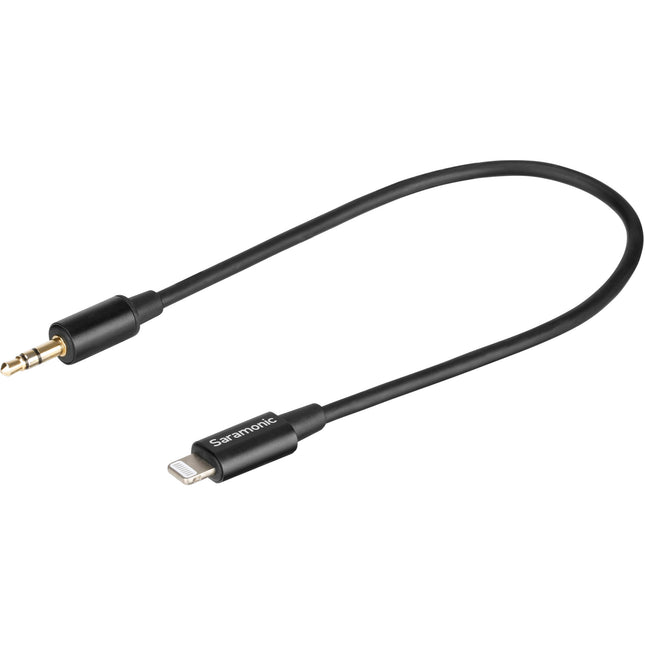 Saramonic SR-C2000 Cable Adaptador Audio 3.5mm TRS a Lightning 23cm para iPhone