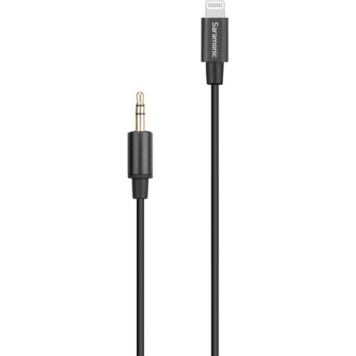 Saramonic SR-C2000 Cable Adaptador Audio 3.5mm TRS a Lightning 23cm para iPhone
