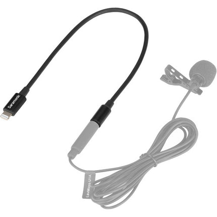 Saramonic SR-C2000 Cable Adaptador Audio 3.5mm TRS a Lightning 23cm para iPhone