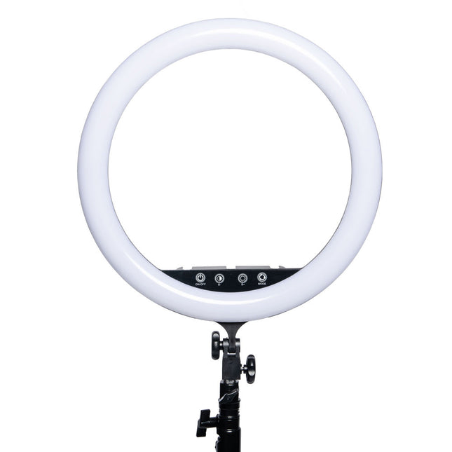 Savage Vlogger Aro de Luz LED Bi-Color 17" 2050 Lúmenes 2700-5700K con Espejo 6" y Brazos Flexibles