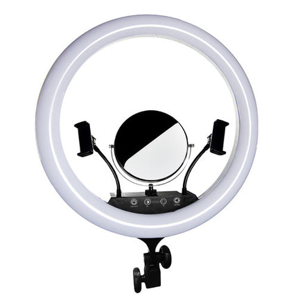 Savage Vlogger Aro de Luz LED Bi-Color 17" 2050 Lúmenes 2700-5700K con Espejo 6" y Brazos Flexibles