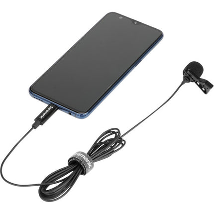 Micrófono Lavalier Omnidireccional Saramonic LavMicro U3A USB Tipo C 2m Cable
