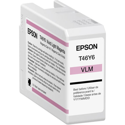 Epson T46Y Tinta Vivid Light Magenta UltraChrome PRO10 50mL para impresora fotográfica SureColor P900 17"