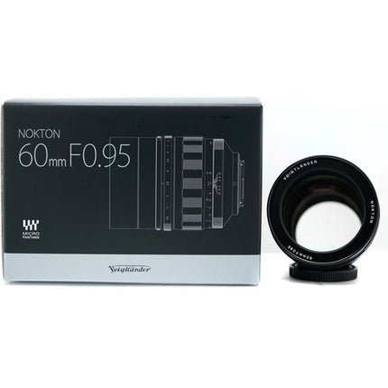 Voigtlander Nokton 60mm f0.95 Lente para Micro Cuatro Tercios Apertura f0.95-16 con Parasol y Tapas