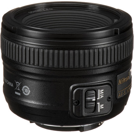 Nikon AF-S NIKKOR 50mm f/1.8G objetivo F-Mount apertura f/1.8 a f/16 con motor silencioso AF