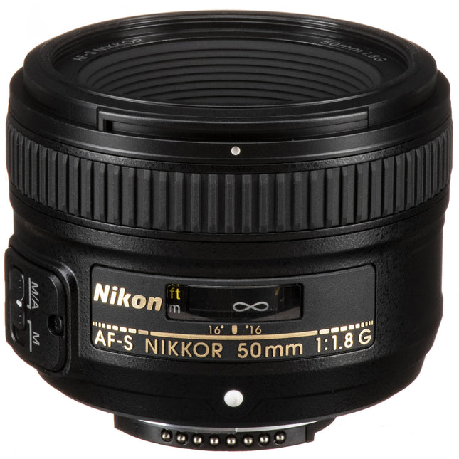 Nikon AF-S NIKKOR 50mm f/1.8G objetivo F-Mount apertura f/1.8 a f/16 con motor silencioso AF