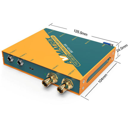 AVMATRIX SD1151-12G Amplificador de Distribución 12G-SDI 1x5 con Entrada BNC y Fuente 5V