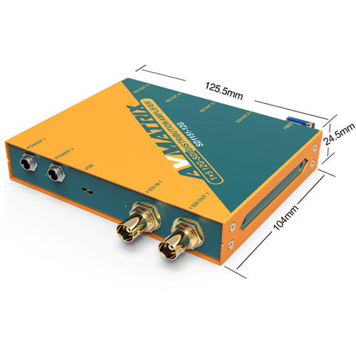 AVMATRIX SD1151-12G Amplificador de Distribución 12G-SDI 1x5 con Entrada BNC y Fuente 5V