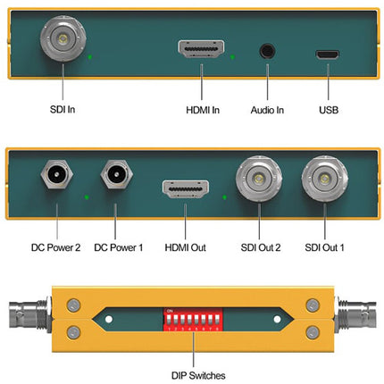 AVMATRIX SC2030 Convertidor Escalador 3G-SDI HDMI Entrada Dual Salida Triple
